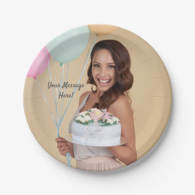 Plato De Papel Placas de papel personalizado (Anverso)