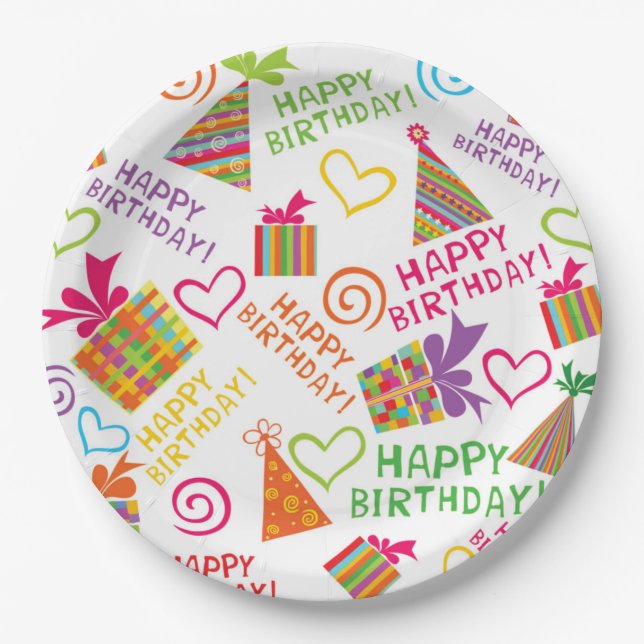 Plato De Papel Placas de papel personalizado 9" (Anverso)