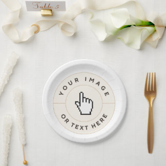Plato De Papel Placas de papel - Personalizado (añadir imagen/tex