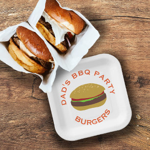 Plato De Papel Placas de papel Personalizado BBQ Fiesta de hambur