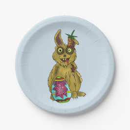 Plato De Papel Placas de papel Personalizado Bunny de resurrecció