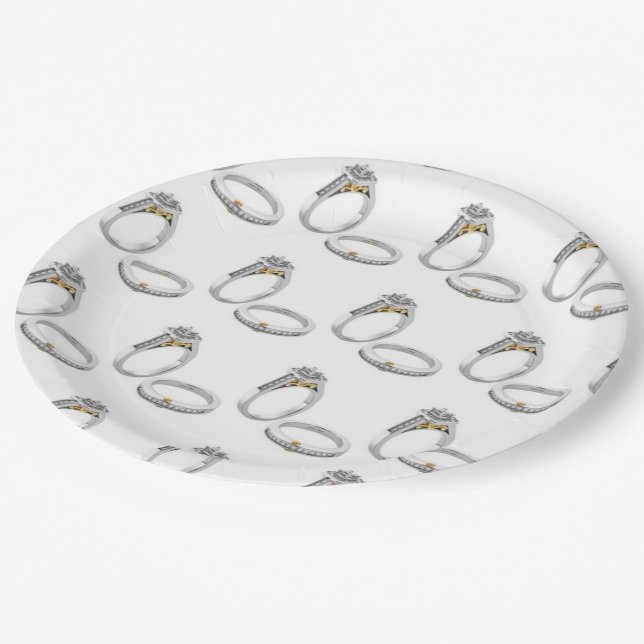 Plato De Papel PLACAS DE PAPEL personalizado CON **ANCHOS BODAS** (Angular)