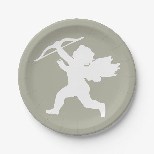 Plato De Papel Placas de papel personalizado cupido (Anverso)