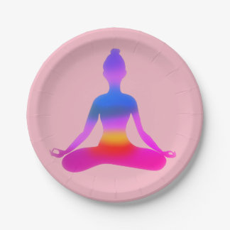 Plato De Papel Placas de papel Personalizado de yoga