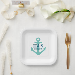 Plato De Papel placas de papel personalizado para la boda en la p