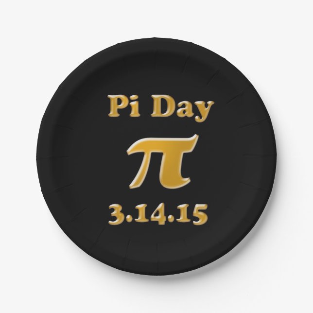 Plato De Papel Placas De Papel Pi Day 2015 (Anverso)