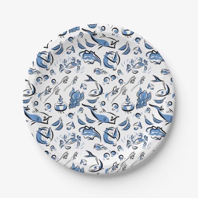 Plato De Papel Placas de papel pintado de tinta de la cocina chin (Anverso)