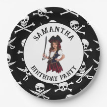 Placas de papel piratas Chicas