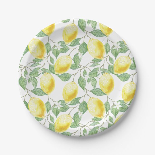 Plato De Papel Placas de papel-Placa de papel Lemons (Anverso)