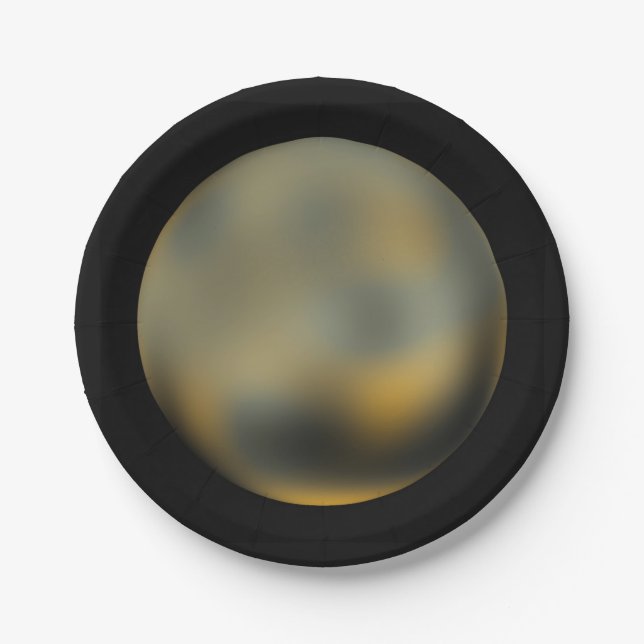 Plato De Papel Placas de papel Planeta Plutón (Anverso)