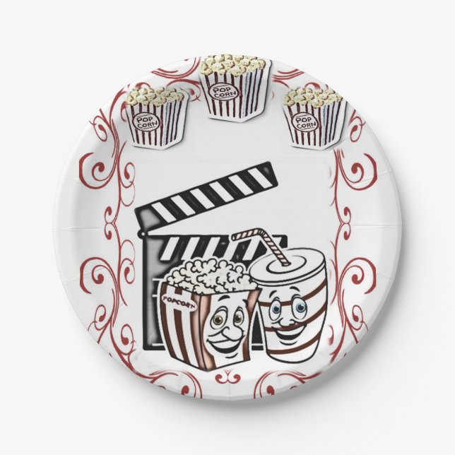 Plato De Papel Placas de papel Popcorn (Anverso)