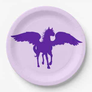 Plato De Papel Placas de papel púrpuras de Pegaso
