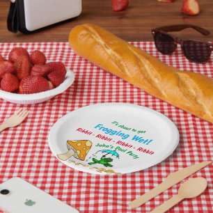 Plato De Papel Placas de papel, ranas, hojas de papel para hongos