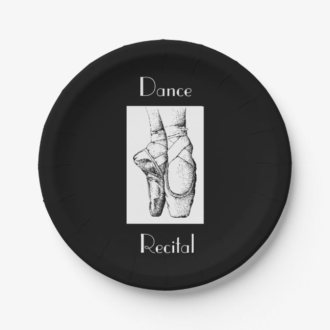 Plato De Papel Placas de papel Recital de Dance (Anverso)