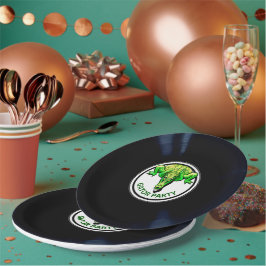 Plato De Papel Placas de papel redondo Gator Fiesta 9" personaliz