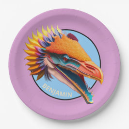 Plato De Papel Placas de papel redondo personalizadas de dinosaur