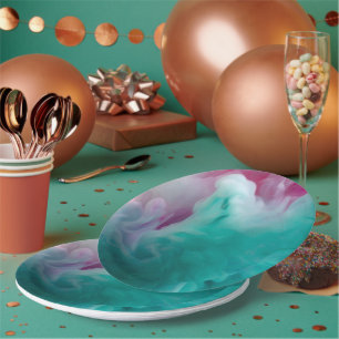 Plato De Papel Placas de papel redondo sofisticadas de 9" para la