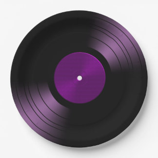 Plato De Papel Placas de papel retro de vinilo de los años 70