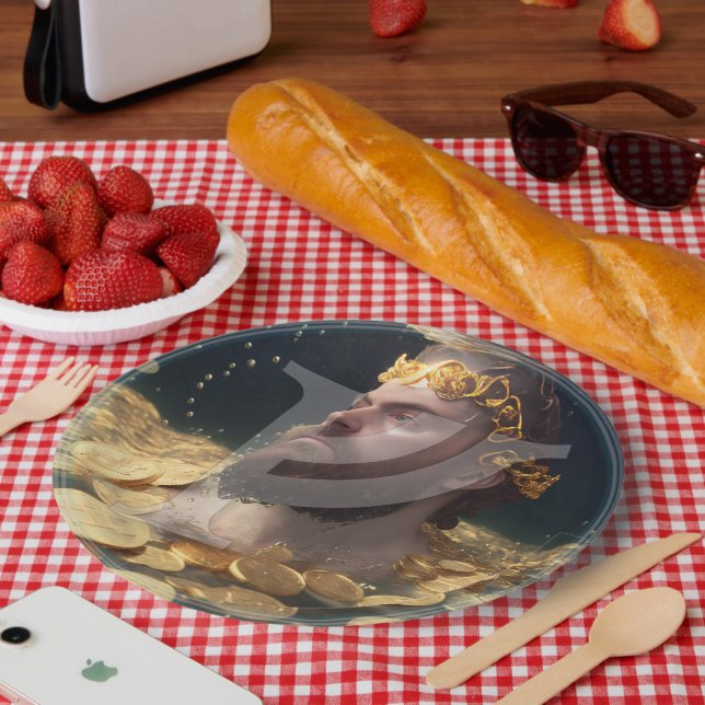 Plato De Papel Placas de papel ricas para hombre |Feoh Fehu Vikin (Picnic)