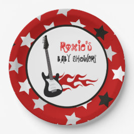 Plato De Papel Placas de papel Rock Star Rock-a-Bye