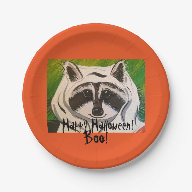 Plato De Papel Placas de papel "Rocky the Ghost" (Anverso)