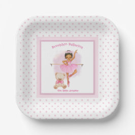 Plato De Papel Placas de papel rosa Ballerina Baby