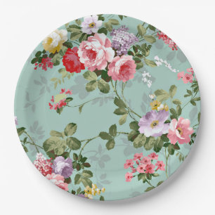 Plato De Papel Placas de papel rosa de color rosa vintage