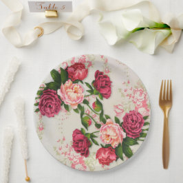 Plato De Papel Placas de papel rosas