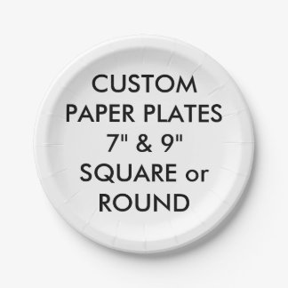 Plato De Papel Placas de papel ROUND personalizadas para personal