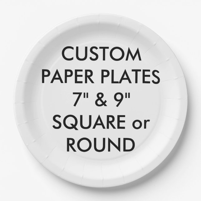 Plato De Papel Placas de papel ROUND personalizadas para personal (Anverso)