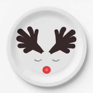 Plato De Papel Placas de papel Rudolph