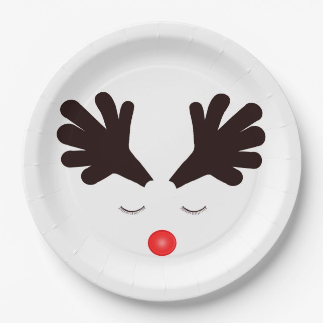 Plato De Papel Placas de papel Rudolph (Anverso)