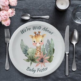 Plato De Papel Placas de papel Safari Baby Shower