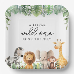 Plato De Papel Placas de papel Safari Baby Shower