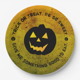 Plato De Papel Placas de papel salpicadas de sangre de calabaza d