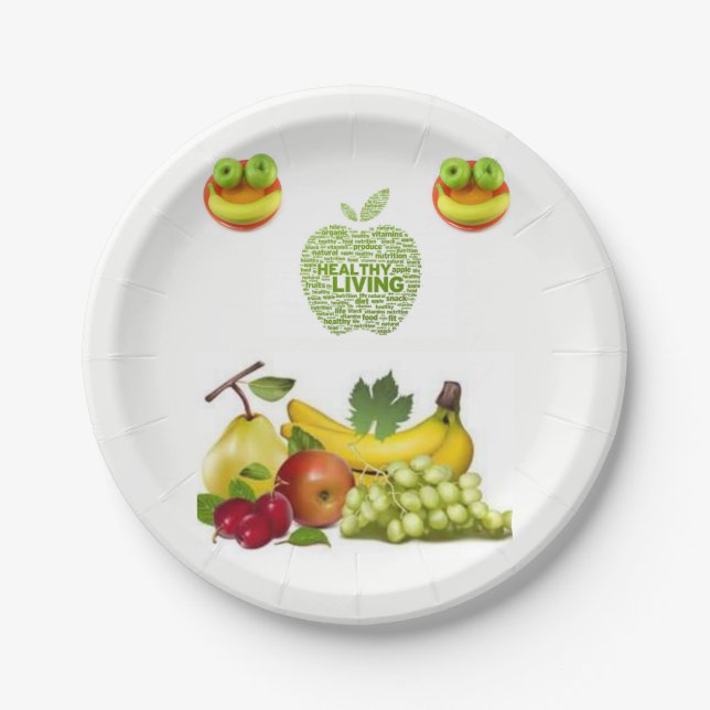 Plato De Papel Placas de papel Saludables (Anverso)