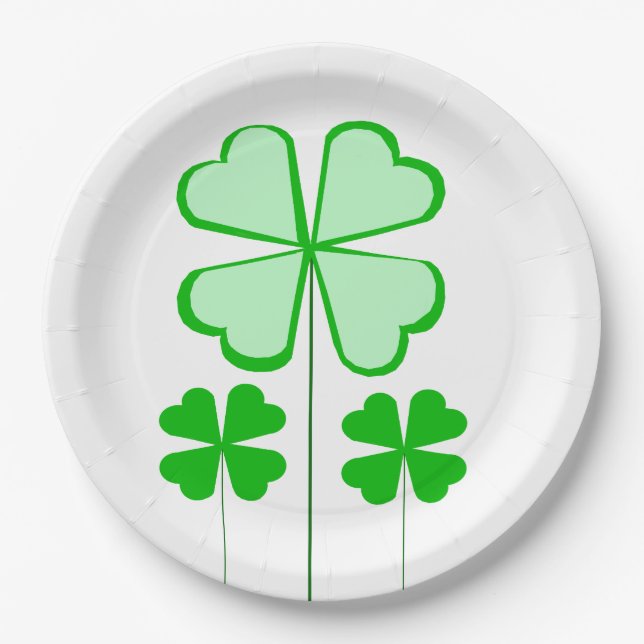 Plato De Papel Placas de papel Shamrock (Anverso)
