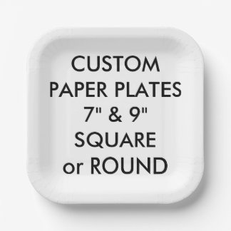 Plato De Papel Placas de papel SQUARE personalizadas para persona