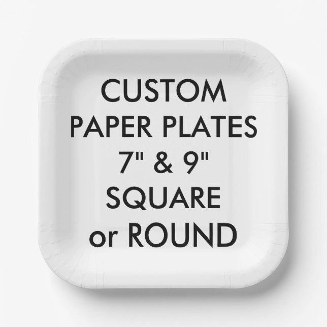 Plato De Papel Placas de papel SQUARE personalizadas para persona (Anverso)