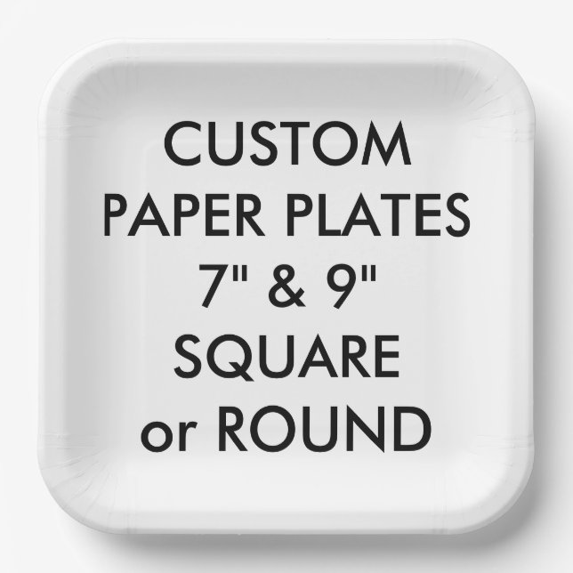 Plato De Papel Placas de papel SQUARE personalizadas para persona (Anverso)