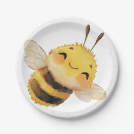 Plato De Papel Placas de papel Sweet Bee 7''