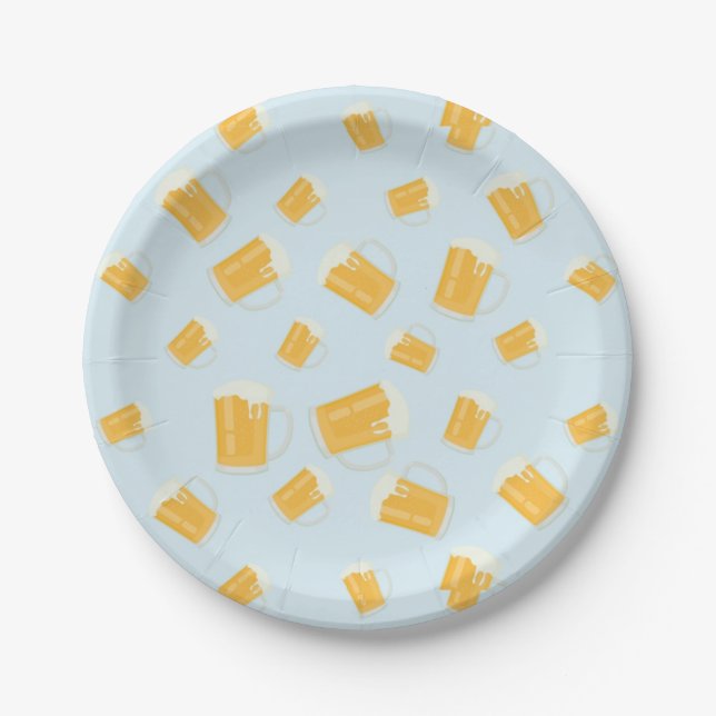 Plato De Papel Placas de papel temáticas de la cerveza (Anverso)