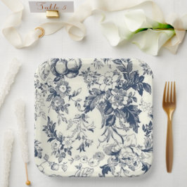 Plato De Papel Placas de papel toile francesas de la Marina