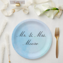 Plato De Papel Placas de papel "True Love Blue"