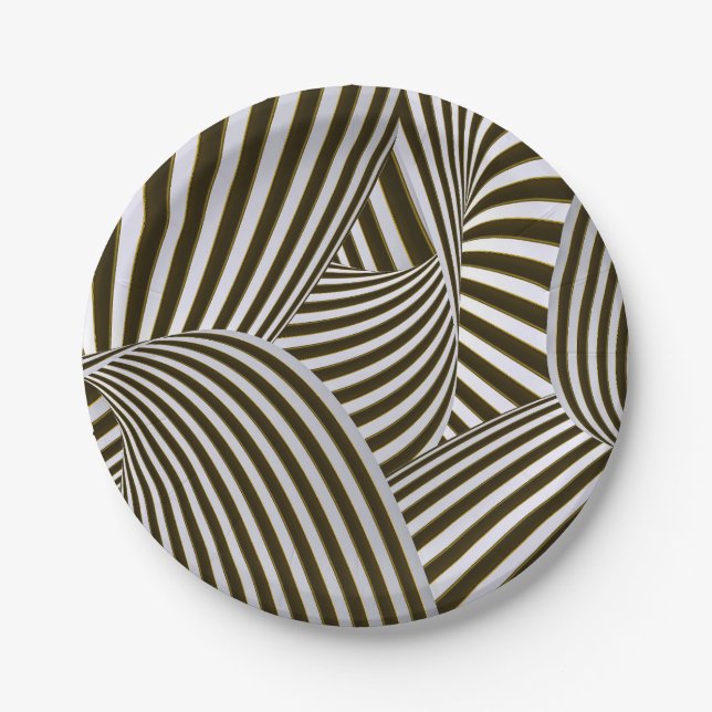 Plato De Papel Placas De Papel Twist 3D (Anverso)