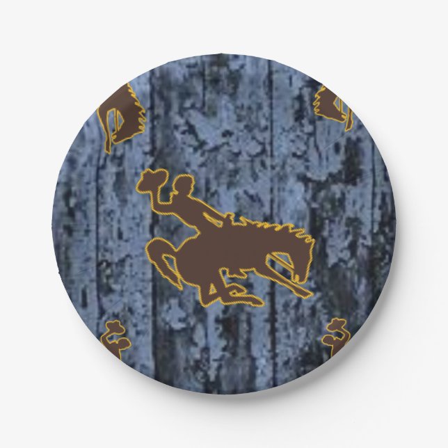 Plato De Papel Placas de papel Vaqueros (Anverso)