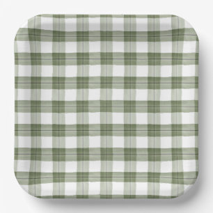 Plato De Papel Placas de papel verde