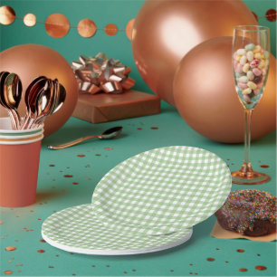 Plato De Papel Placas de papel verde de búfalo Fayeand Lauren