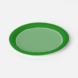 Plato De Papel Placas de papel verde de Gingham