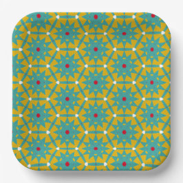 Plato De Papel Placas de papel vibrantes de Fiesta Starburst